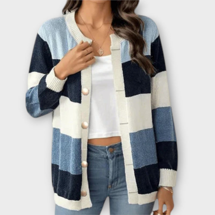 Lotte - Stribet Cardigan