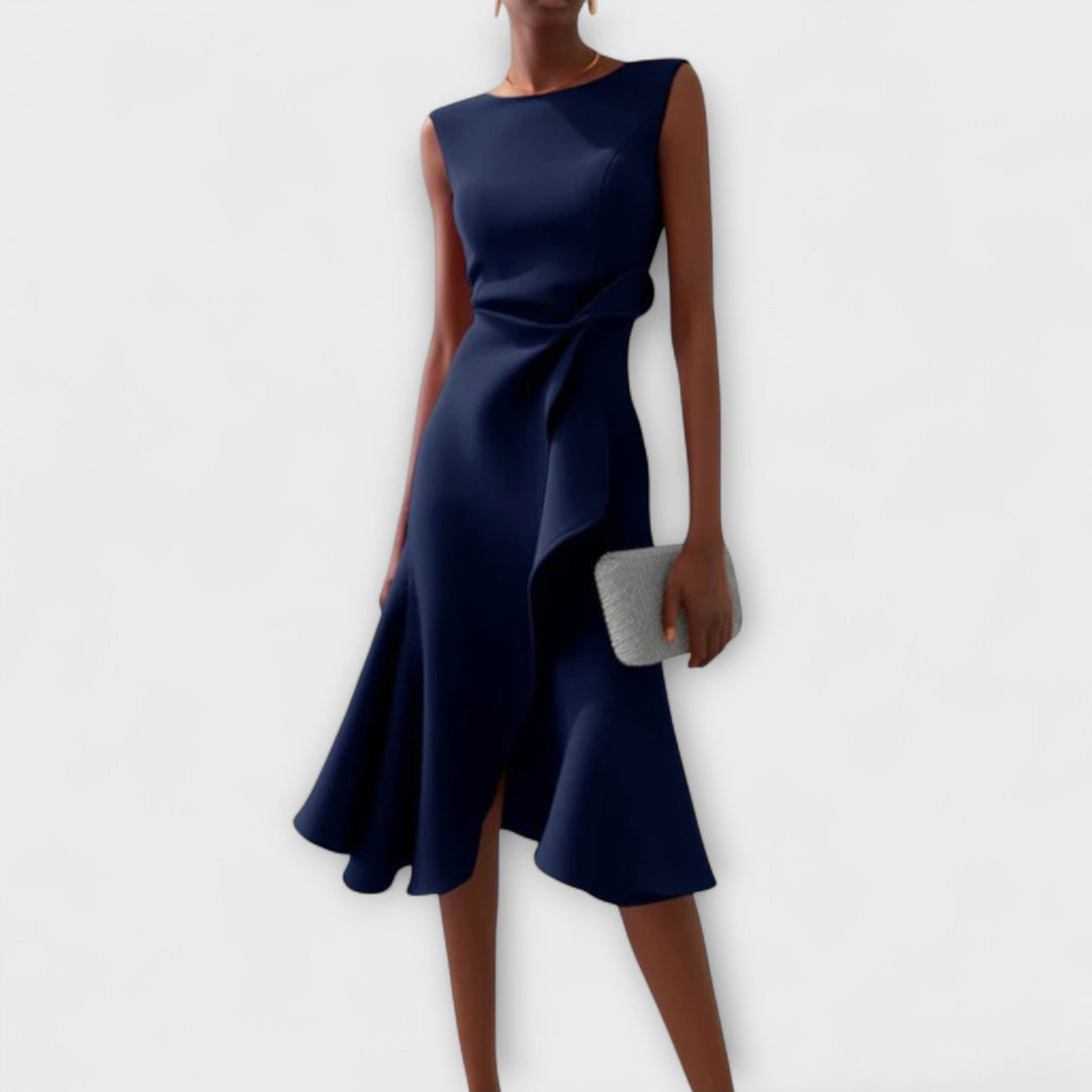 Juliette – Draperet asymmetrisk midikjole