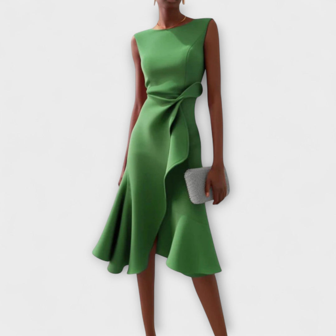 Juliette – Draperet asymmetrisk midikjole