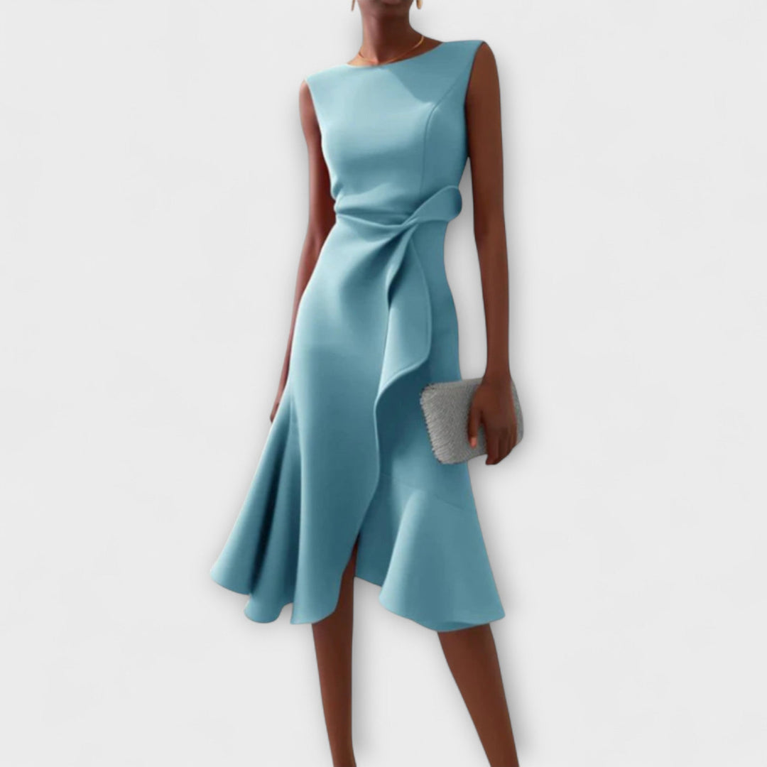 Juliette – Draperet asymmetrisk midikjole