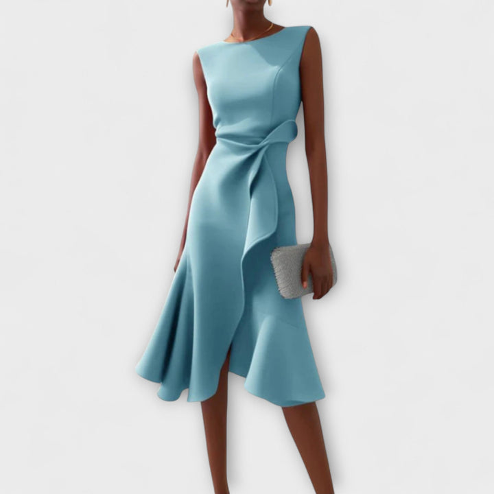 Juliette – Draperet asymmetrisk midikjole