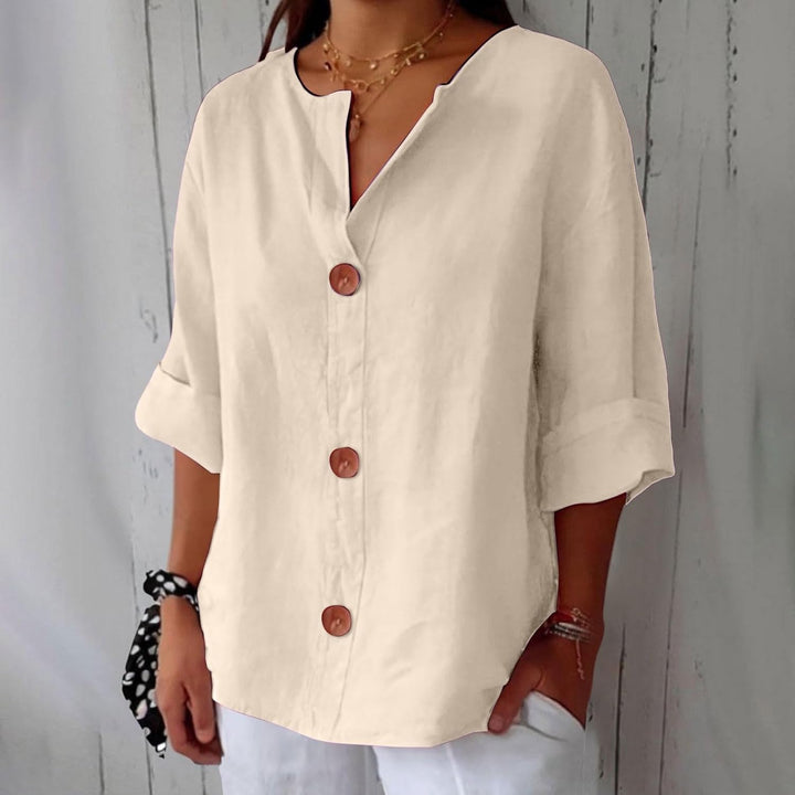 Birgitte - V-hals bluse