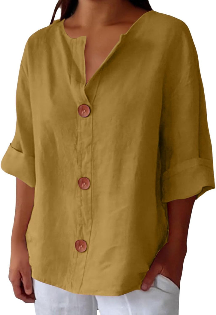 Birgitte - V-hals bluse
