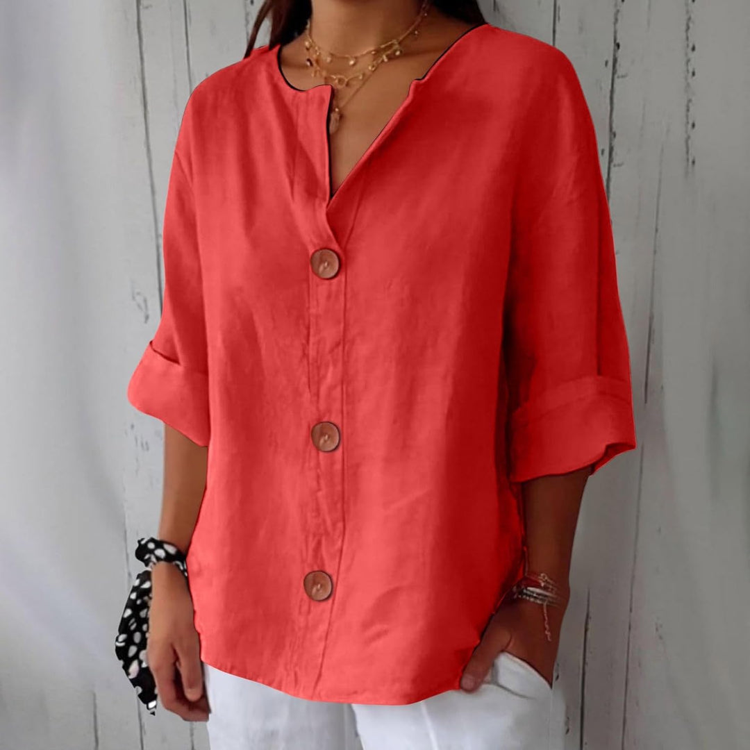 Birgitte - V-hals bluse