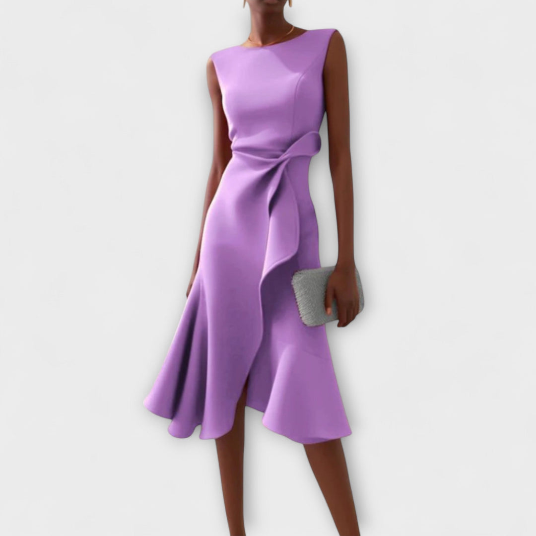 Juliette – Draperet asymmetrisk midikjole
