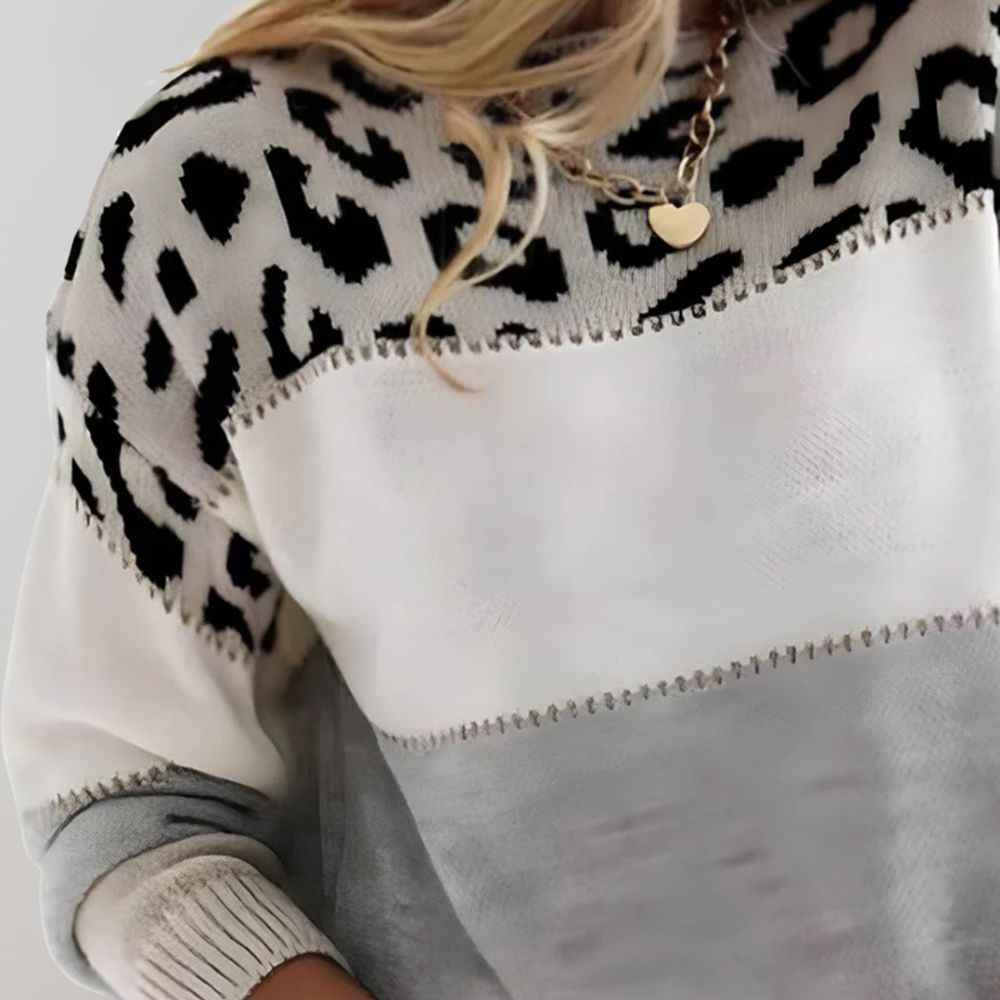 Lisbeth | Leopardmønstret casual sweater