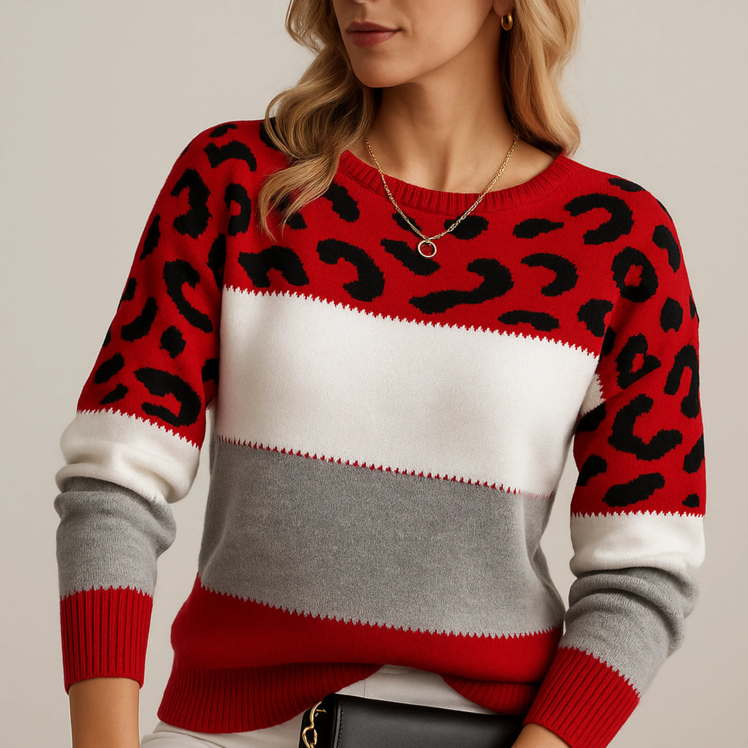 Lisbeth | Leopardmønstret casual sweater