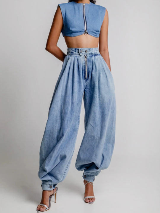 Ella | Højtaljede Balloon Jeans