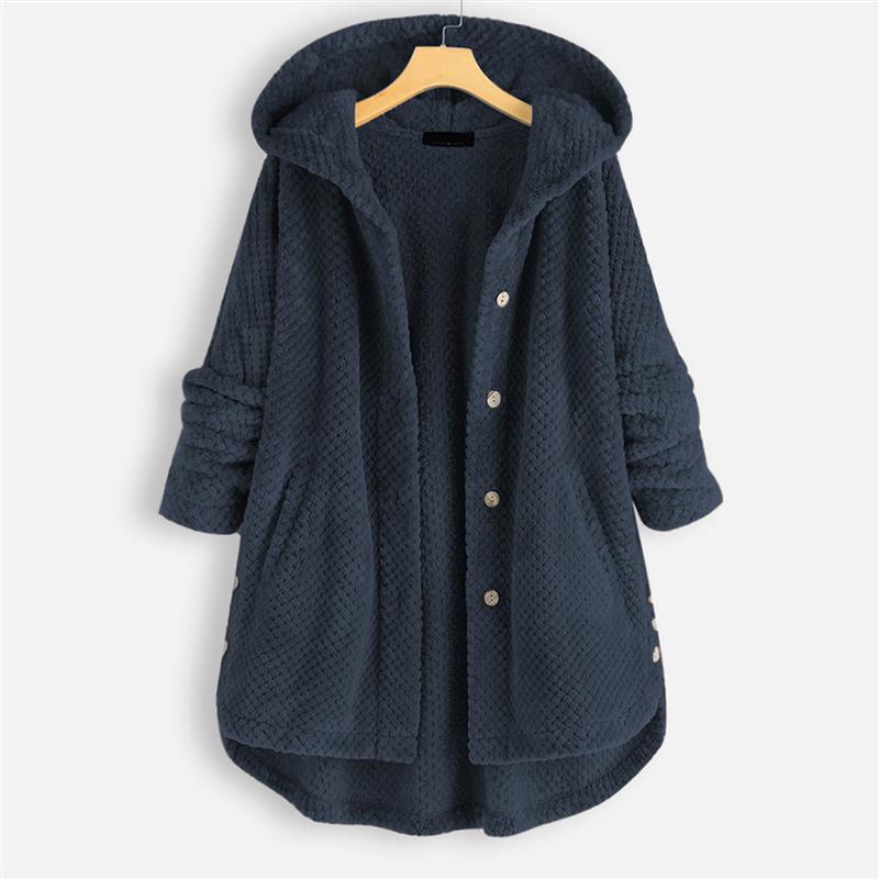 Karin | Vinterfrakke med Hætte i Dobbeltsidet Fleece
