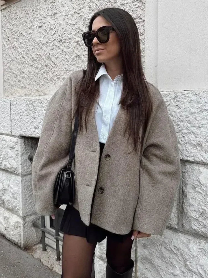 Lena™ | V-Hals Casual Jakke