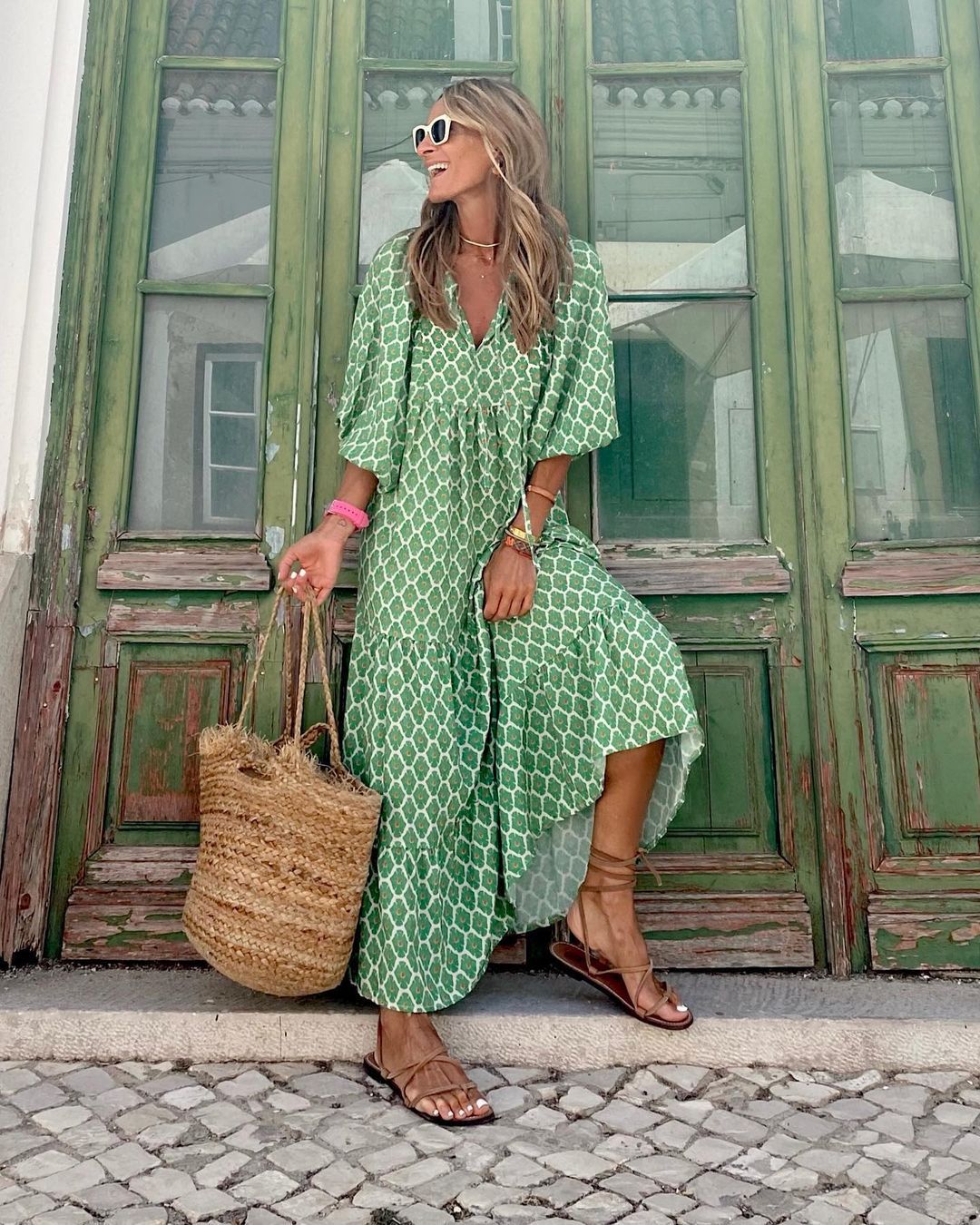 Elara – Boho maxikjole
